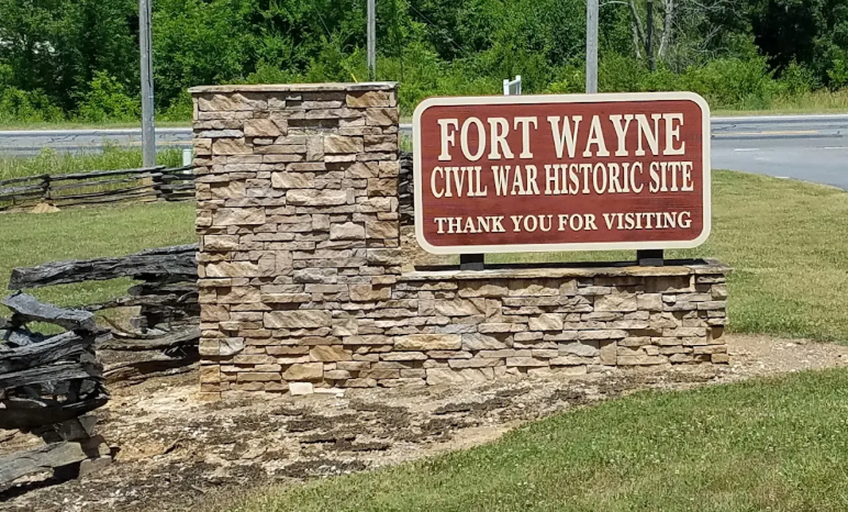 Fort Wayne Civil War Historic Site Park Entrance Sign